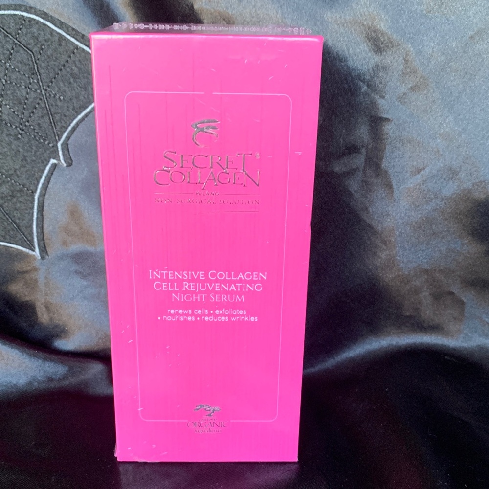 Secret Collagen Intensive Organic Night Serum 1.7 fl Oz Italy Reduces Wrinkles